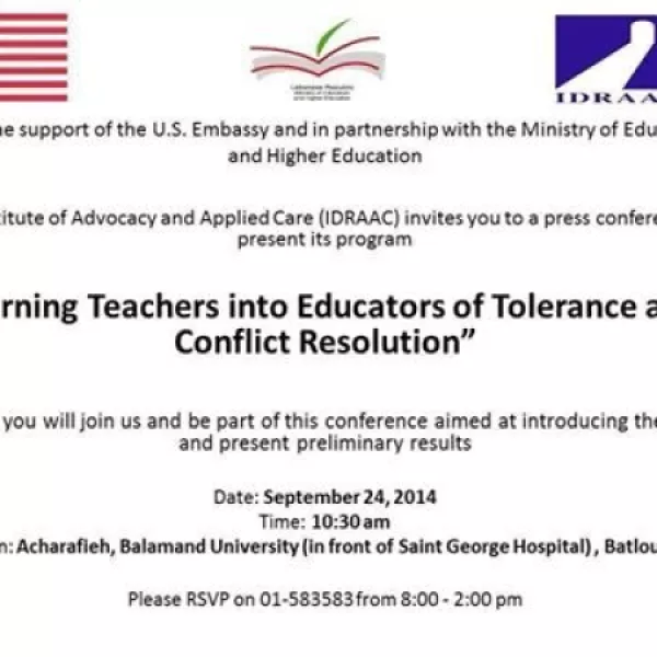 Turning Teachers Into Educators of Tolerance and Conflict Resolution