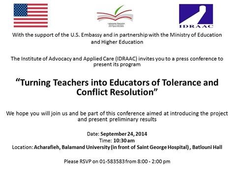 Turning Teachers Into Educators of Tolerance and Conflict Resolution